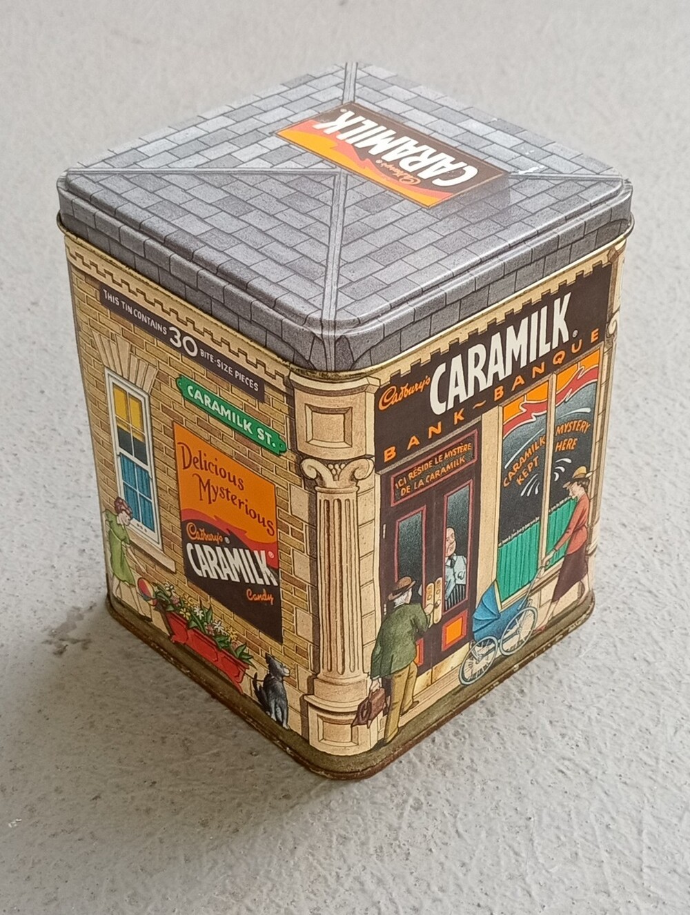 Cadbury's Caramilk Tin Vintage Decorative Bilingual (fr. and eng.) Bank Banque